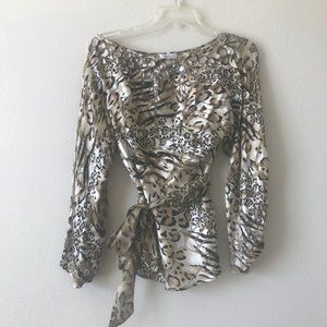 Cheetah Print Blouse